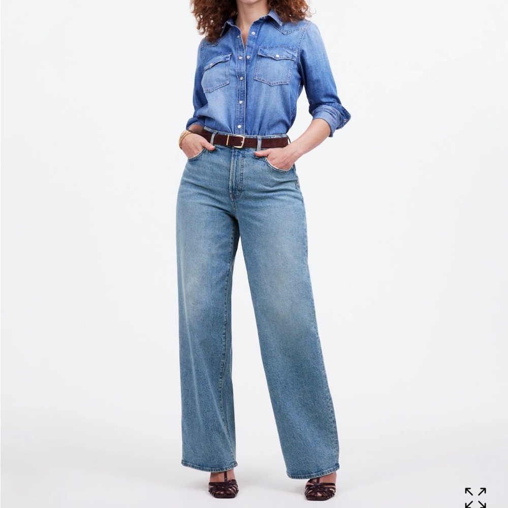 MADEWELL The Petite Curvy Perfect Vintage Wide-Leg Jean SIZE 29P
